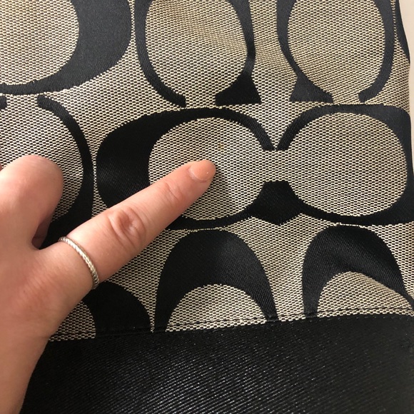 Coach Monogram Shoulder Tote Bag - Picture 4 of 14